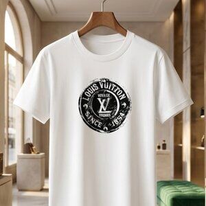 LV Voyage Trunks Since 1854 Emblem White Tee